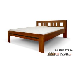 Postel z masivu Nefelé v kombinaci dřevo-kov, typ 10