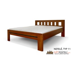 Postel z masivu Nefelé v kombinaci dřevo-kov, typ 11