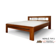 Postel z masivu Nefelé v kombinaci dřevo-kov, typ 5