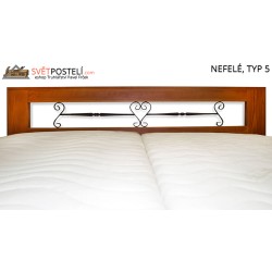 Postel z masivu Nefelé v kombinaci dřevo-kov, typ 5