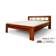 Postel z masivu Nefelé v kombinaci dřevo-kov, typ 7