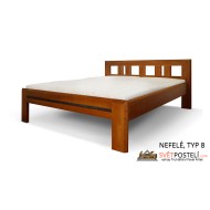 Postel z masivu Nefelé v kombinaci dřevo-kov, typ 8