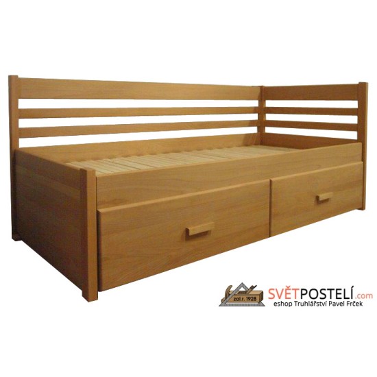 Set - Rozkládací postel z masivu Klaudie + 2x matrace Bali Set - Rozkládací postel z masivu Klaudie + 2x matrace Bali