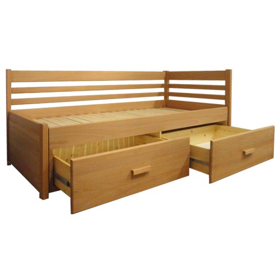 Set - Rozkládací postel z masivu Klaudie + 2x matrace Bali Set - Rozkládací postel z masivu Klaudie + 2x matrace Bali