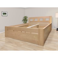 Postel z masivu Hélios s úložným prostorem