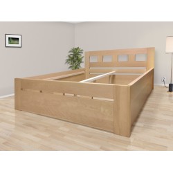 Postel z masivu Hélios s úložným prostorem
