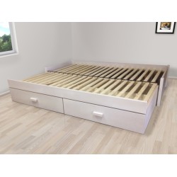 Rozkládací postel z masivu Jupiter (bez matrací)