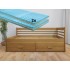 Set - Rozkládací postel z masivu Klaudie + 2x matrace Sal