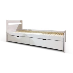 Set - Rozkládací postel z masivu Santiago + 2x matrace Bali