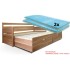 Set - Rozkládací postel z masivu Santiago + 2x matrace Sal 