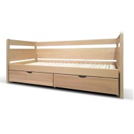 Rozkládací postel z masivu Santiago (bez matrací)