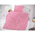 Bavlněné povlečení do dětské postýlky Obláčky růžové