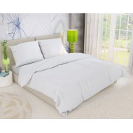 Prodloužené krepové povlečení 140x220, 70x90cm BÍLÉ