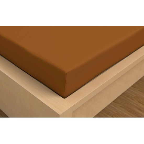 Saténové prostěradlo LUXURY COLLECTION 100x200cm hnědé Saténové prostěradlo LUXURY COLLECTION 100x200cm hnědé