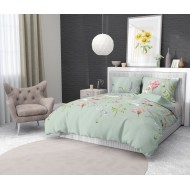 Francouzské bavlněné povlečení DELUX 240x200, 70x90cm BOTANICA zelená