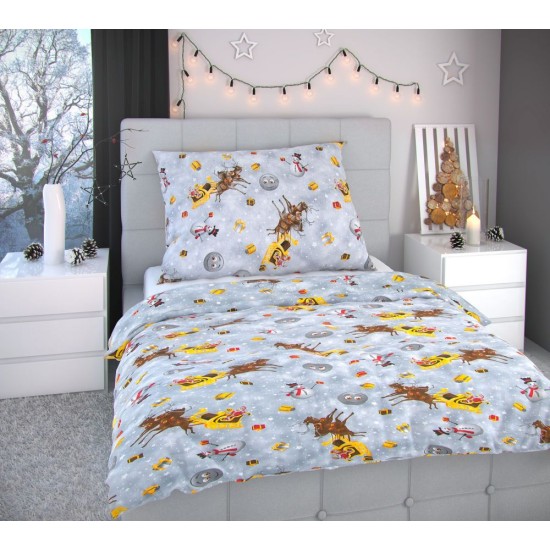 Vánoční povlečení 140x220, 70x90cm SNĚHULÁCI šedí Vánoční povlečení 140x220, 70x90cm SNĚHULÁCI šedí