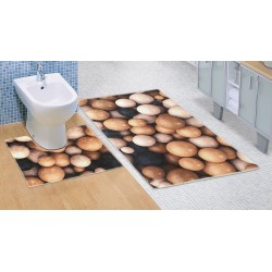 Koupelnová a WC předložka Dřevěné koule 3D