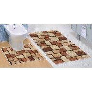 Koupelnová a WC předložka Kamenná dlažba 3D
