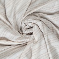 Bavlněné napínací prostěradlo 140x200cm béžový proužek