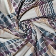 Bavlněné napínací prostěradlo 180x200cm checks