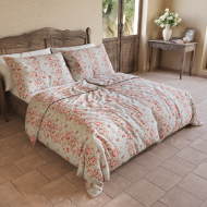 Francouzské prodloužené bavlněné povlečení PROVENCE COLLECTION 240x220, 70x90cm ROSÁLIE zelená