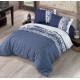 Francouzské bavlněné povlečení STANDARD CANZONE modré 220x200, 70x90cm Francouzské bavlněné povlečení STANDARD CANZONE modré 220x200, 70x90cm