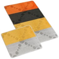 Koupelnová a WC předložka paprsky šedožluté