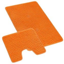 Koupelnová a WC předložka bludiště oranžové