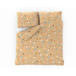 Francouzské bavlněné povlečení DELUX 200x200, 70x90cm SERENA žlutá