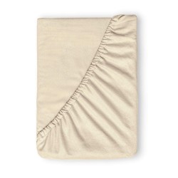 Flanelové napínací prostěradlo 140x200cm světle béžové