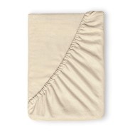 Flanelové napínací prostěradlo 200x200cm světle béžové