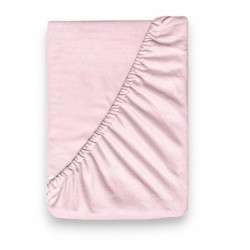 Flanelové napínací prostěradlo 140x200cm světle růžové
