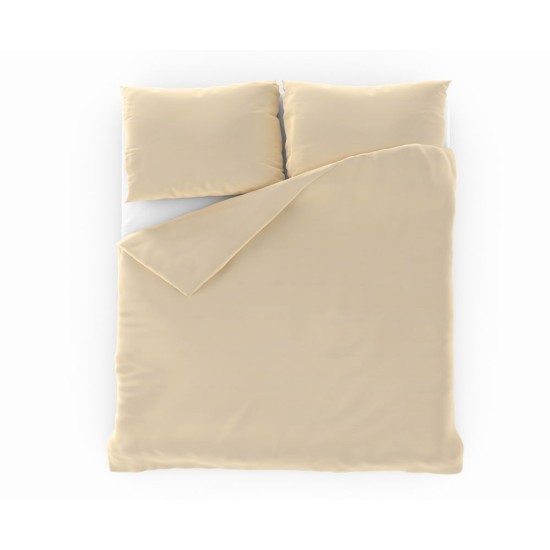 Francouzské jednobarevné bavlněné povlečení 200x200, 70x90cm smetanové Francouzské jednobarevné bavlněné povlečení 200x200, 70x90cm smetanové