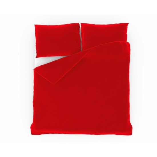 Francouzské jednobarevné bavlněné povlečení 240x200, 70x90cm červené Francouzské jednobarevné bavlněné povlečení 240x200, 70x90cm červené