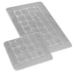 Koupelnová a WC předložka dlažba světle šedá