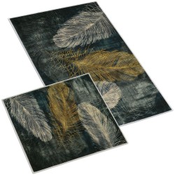 Koupelnová a WC předložka bez výkroje Pírko 3D