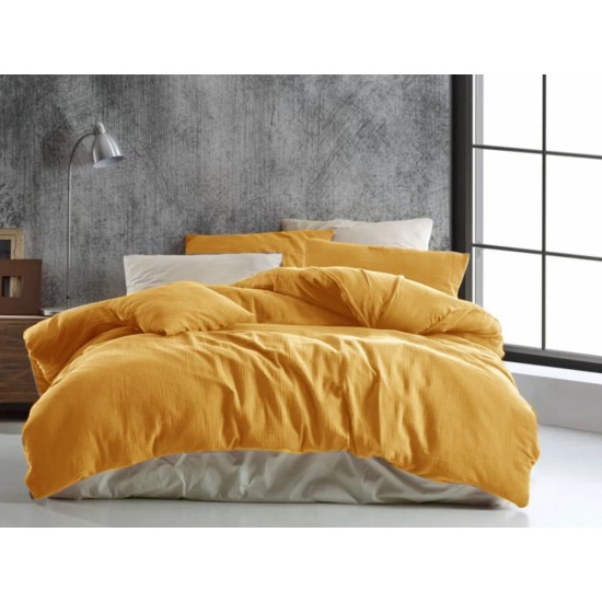 Prodloužené mušelínové povlečení 140x220, 70x90cm žluté Prodloužené mušelínové povlečení 140x220, 70x90cm žluté