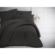 Jednobarevné bavlněné povlečení 140x200, 70x90cm tmavě šedé