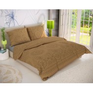Francouzské bavlněné povlečení DELUX 240x200, 70x90cm MERIT zlaté