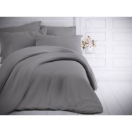 Francouzské jednobarevné bavlněné povlečení 200x200, 70x90cm světle šedé