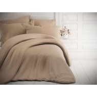 Francouzské jednobarevné bavlněné povlečení 220x200, 70x90cm béžové