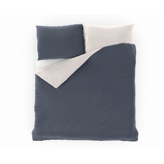 Saténové francouzské prodloužené povlečení LUXURY COLLECTION 1+2, 240x220, 70x90cm tmavě šedé / bílé Saténové francouzské prodloužené povlečení LUXURY COLLECTION 1+2, 240x220, 70x90cm tmavě šedé / bílé