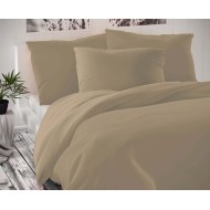Saténové francouzské prodloužené povlečení LUXURY COLLECTION 1+2, 240x220, 70x90cm béžové