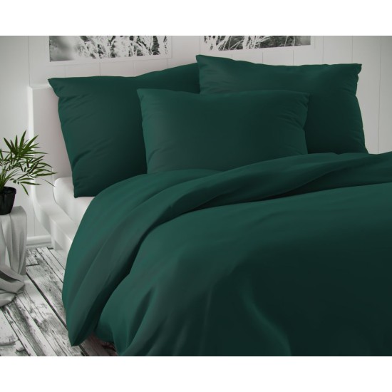 Saténové povlečení LUXURY COLLECTION 140x200, 70x90cm tmavě zelené Saténové povlečení LUXURY COLLECTION 140x200, 70x90cm tmavě zelené