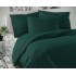 Saténové francouzské prodloužené povlečení LUXURY COLLECTION 1+2, 240x220, 70x90cm tmavě zelené