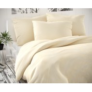 Saténové francouzské povlečení LUXURY COLLECTION 1+2, 200x200, 70x90cm smetanové