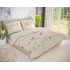 Francouzské bavlněné povlečení DELUX 220x200, 70x90cm BOTANICA smetanová