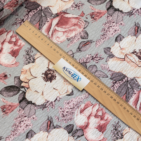 Bavlněné plátno krep ESTER šedá, šíře 240cm Bavlněné plátno krep ESTER šedá, šíře 240cm