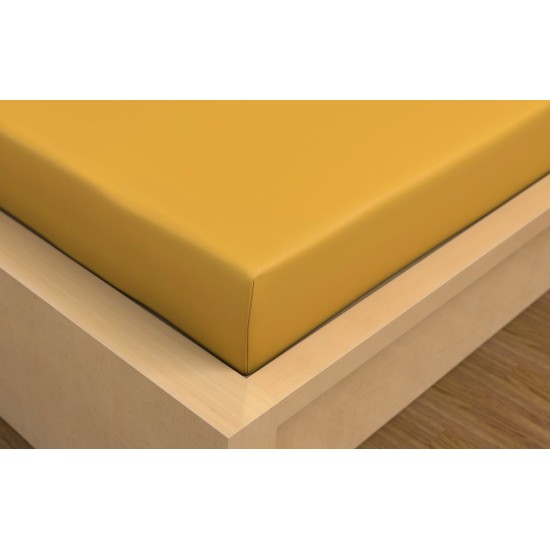 Prostěradlo bavlněné napínací 90x200cm žluté Prostěradlo bavlněné napínací 90x200cm žluté