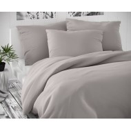 Saténové prodloužené povlečení LUXURY COLLECTION 140x220, 70x90cm světle šedé